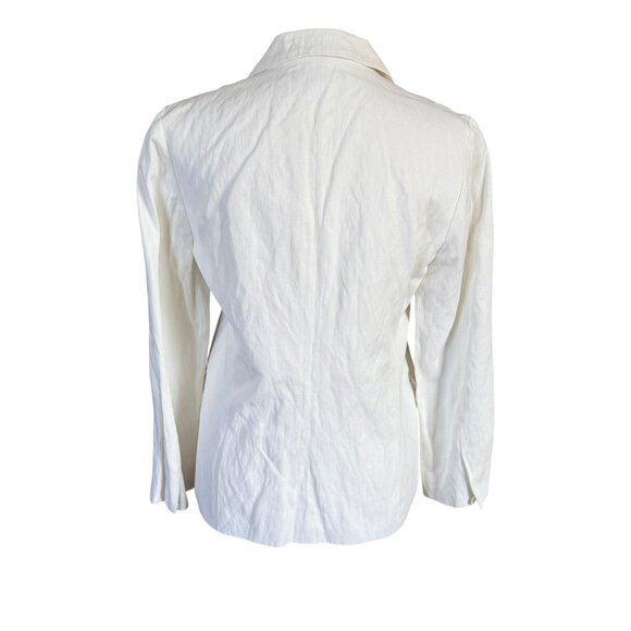 VINCE white collared long sleeve jacket blazer women's size 4 - Picture 4 of 8